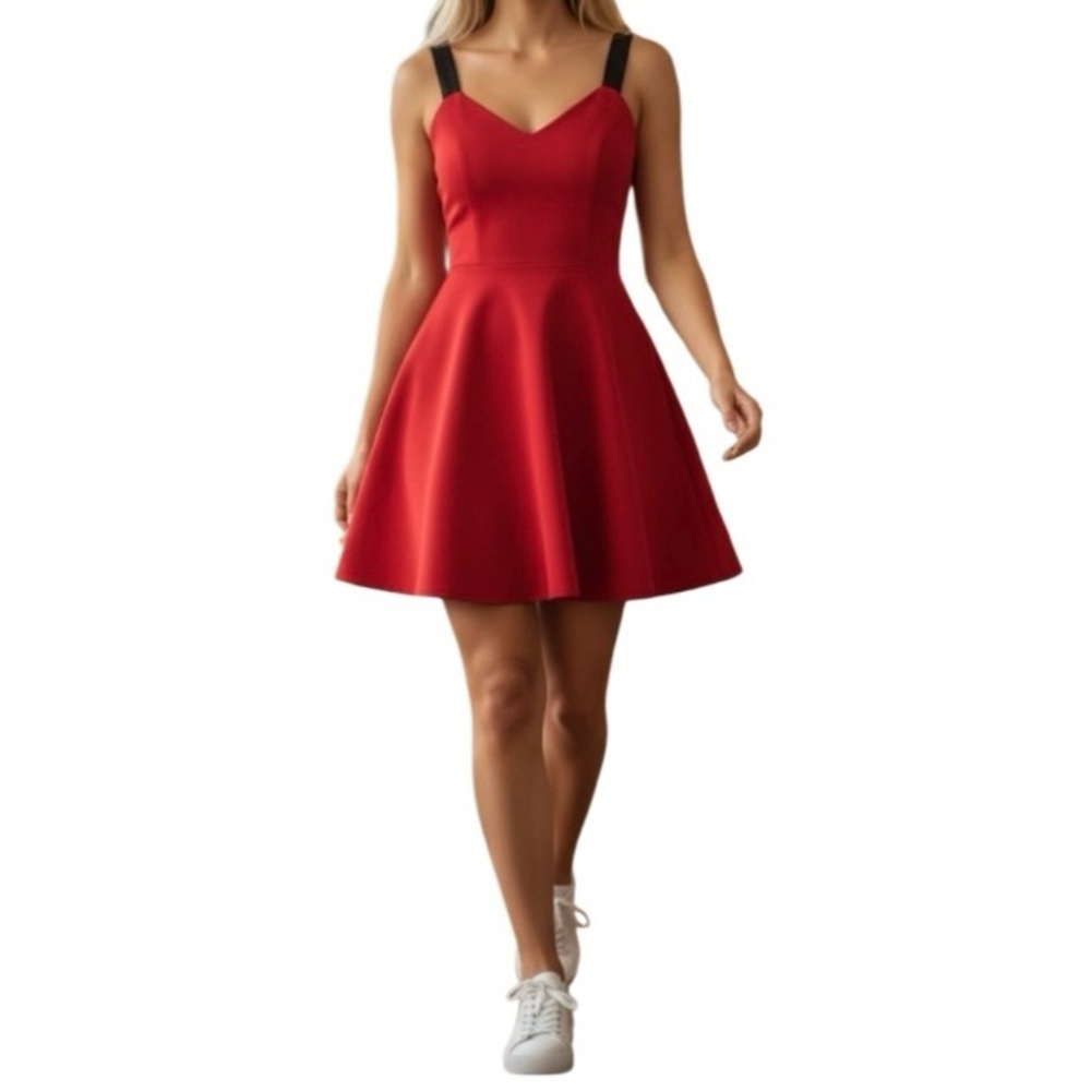 Sweet Storm red ๐ and black accent dress